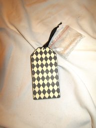 SMALL CHALKBOARD TAG CHECKERED