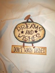 ' DREAMS AND WISHES' WALL SIGN PLAQUE