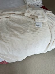 Full Ikea Cream Blanket & Queen Waffle Blanket