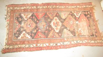 ANTIQUE/VINTAGE 79' X 40' ORIENTAL THROW RUG