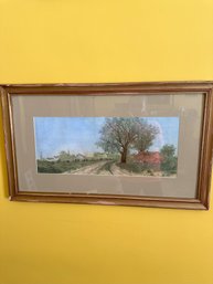 Framed Country Road Painting Or Print? 29x18