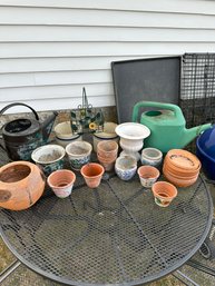 Assorted Pots, Watering Cans, Flower Baskets