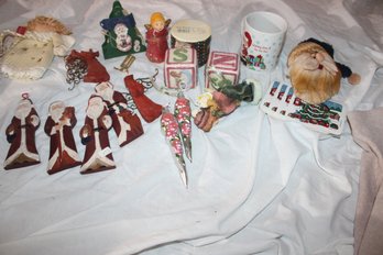 Assortment Of Christmas Decorations And Ornaments