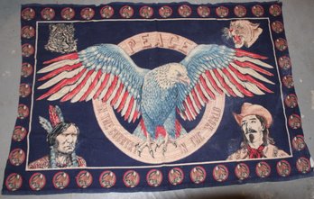 Peace In The Country & World Felt Tapestry