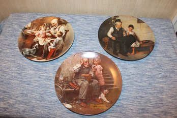 3 NORMAN ROCKWELL PLATES