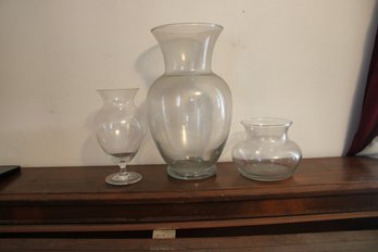 GLASS VASE LOT