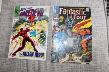 2 - 12 CENT MARVEL COMICS -DAREDEVIL FANTASTIC FOUR