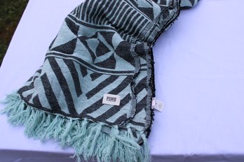 'PINK' BLUE  & BLACK THROW BLANKET