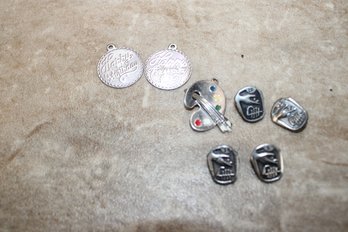 STERLING CHARMS AND SERVICE PINS