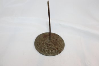 ANTIQUE NATIONAL CASH REGISTER RECEIPT SPIKE  HOLDER