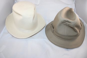 2 MENS WOOL FEDORAS