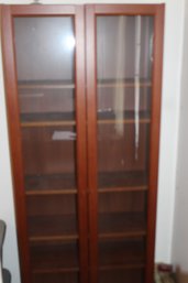 LARGE SHELF WITH GLASS DOORS 79' T X 31' W X 12' D