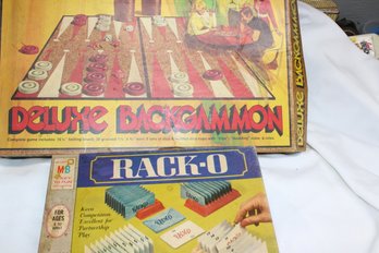 Vintage Rack-o And Backgammon