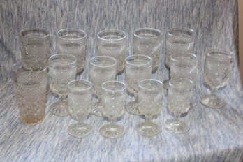 COLLECTION OF PRESSED GLASSES