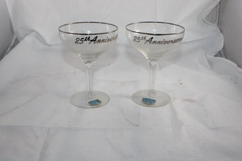 25th Anniversary Champagne Glasses