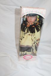 16' Porcelain Kinnex Native American Doll - New In Box