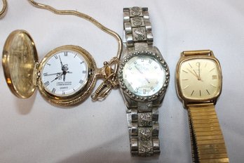 Pocket Watch & Wristwatch Lot -