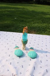 Mermaid Night Light (works) & Shell Clips