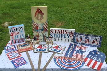 4th Of July USA Decor - Wall Hangings Lawn Stakes