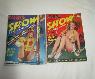 2 VINTAGE CARNIVAL SHOW MAGAZINES