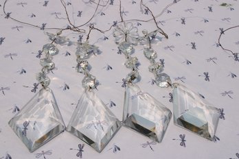 4 Large Crystal Lamp Chandelier Prisms