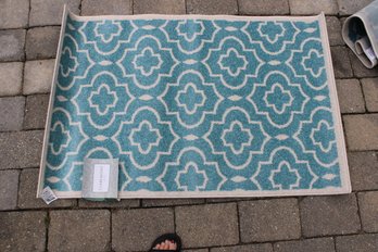 New Aqua Claremont Throw Rug  30' X 48'