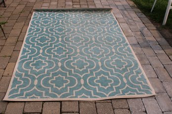 Claremont Aqua Area Rug - Sun Faded - 4' 11' X 7' 3'