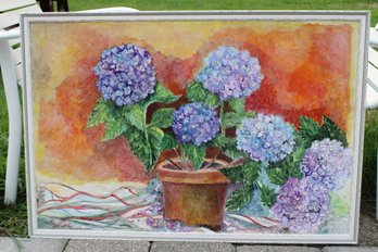 Signed Hydrangea Painting - Carol A. Wallace