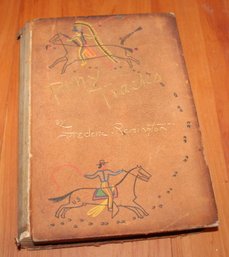 1895  PONY TRACKS BY FREDRIC REMINGTON 1ST ED SUEDE COVER