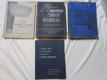 4 Vinatge Studebaker Shop Manuals