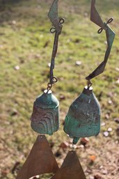 2 MCM PAOLO SOLERI BRONZE WIND CHIMES BELLS