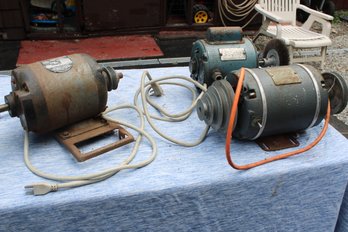 3 Vintage Industrial Motors