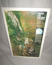 Mounted National Geographic 'Above The Rockies' Poster 22' X 32'