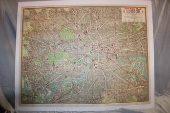 Mounted Pharus Map London 37.5' X 29'