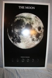 Mounted Phases Of The Moon Poster 26' X 38'