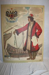 Mounted Milo Winter 'Peter The Great Of Russia' Muragraph Print 26' X 35'