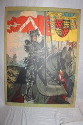 Mounted Milo Winter 'Edward The Black Prince' Muragraph Print 26' X 35'