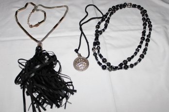 Black Beaded Necklace Collection