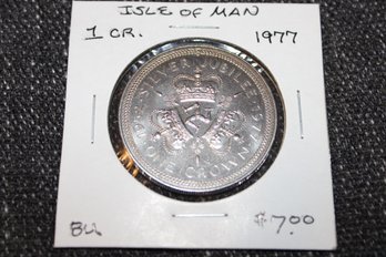 1977 Isle Of Man Crown Coin BU