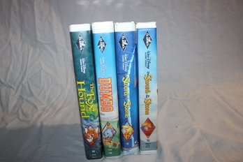 4 Disney Black Diamond VHS Tapes Sword & The Stone, Dumbo, Fox & The Hound