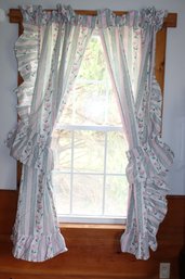 Country Farmhouse Curtains 8 Panels And Tie Backs