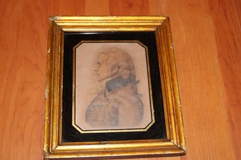 Signed Vintage Portrait Drawing