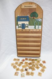 Vintage Wooden Perpetual Wall Calendar From The Pine Connection 1991