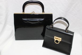 2 VINTAGE BLACK PURSES