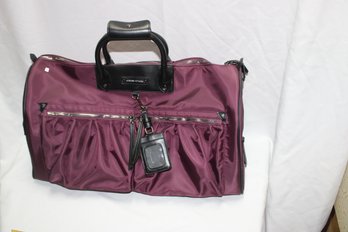 LARGE MAROON ADRIENNE VITTADINI CARRY ON DUFFEL BAG