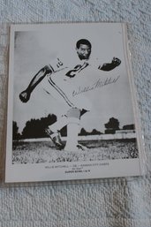 Willie Mitchell KC Chiefs Autographed B&W Photo