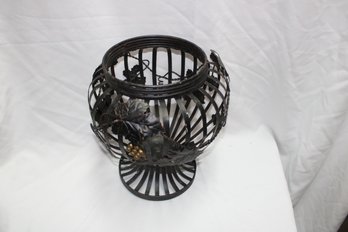 BLACK WROUGHT IRON PLANTER