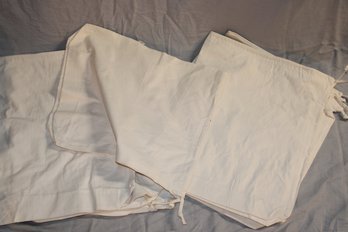 12 Organic Cotton Drawstring Bags 18' X 14.5'