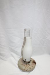 Signed Ceramic Hurricane Lamp