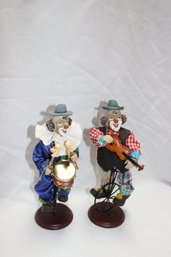 2 CLOWN FIGURINES